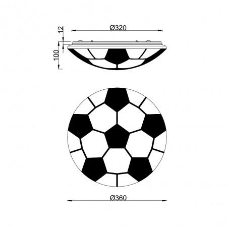 Plafonnier LED Kloppi (12W)