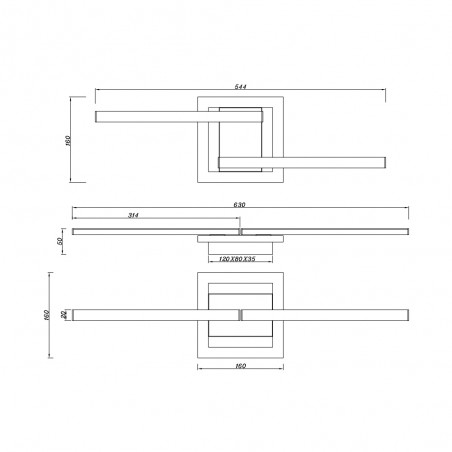Plafonnier LED Viale (17W)