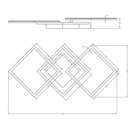 Plafonnier LED Trail (31W)