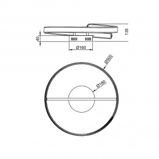 Plafonnier LED Parma Cromé (37W)