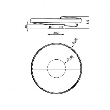 Plafonnier LED Parma Cromé (37W)