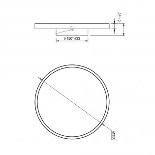 Plafonnier LED Rotonda R (20W)