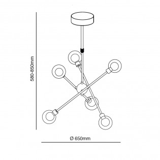Plafonnier Ballon (6 lumières)