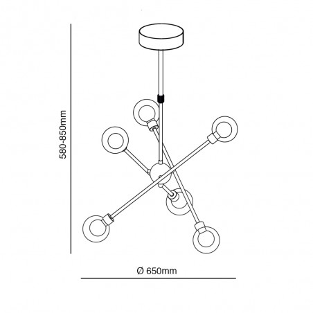 Plafonnier Ballon (6 lumières)