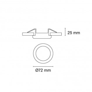 Spot encastrable BASIC Aluminium fixé verre sablée