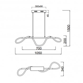 Lámpe a suspension LED Argos (28W)