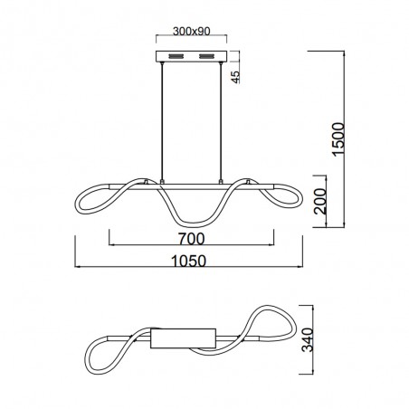 Lámpe a suspension LED Argos (28W)