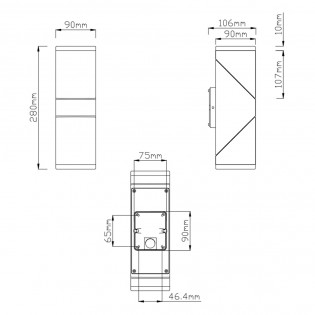 Applique d'extérieur LED Avon (7W)
