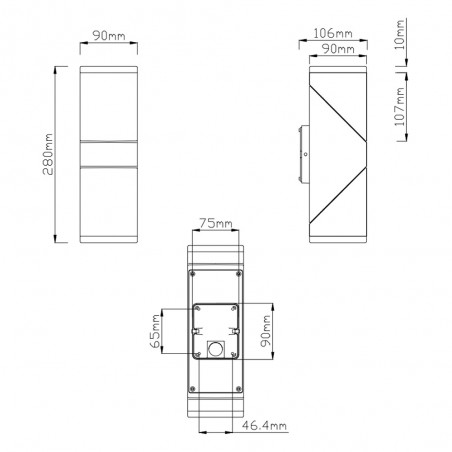 Applique d'extérieur LED Avon (7W)