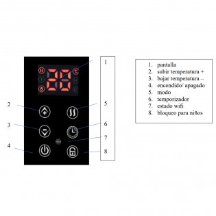 Émetteur thermique en verre Gaban Smart (2000W)