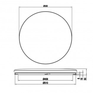 Plafónnier LED Blanca (46W)