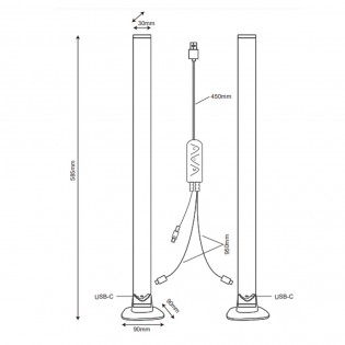 Lámpadaire LED Boy RGB (5W)