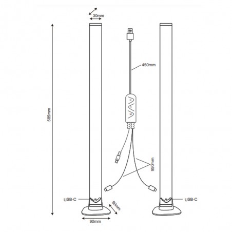 Lámpadaire LED Boy RGB (5W)