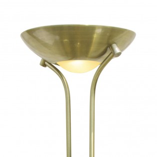 Lámpara de pie LED cuero (regulable)