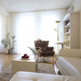 Lámpara de pie LED cuero (regulable)