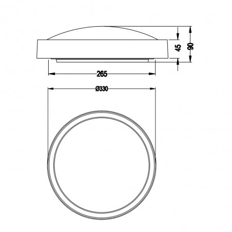 Plafónnier LED Clarimo (18W)