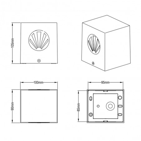 Applique d'extérieur LED Cordoba (2W)