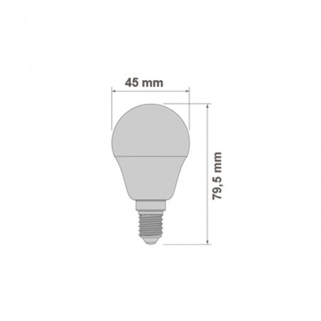 Ampoule LED E14 G45 (5.2W)