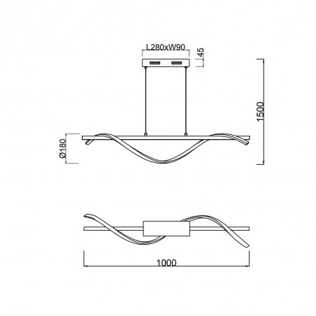 Lámpe a suspension Led Isabel (26W)
