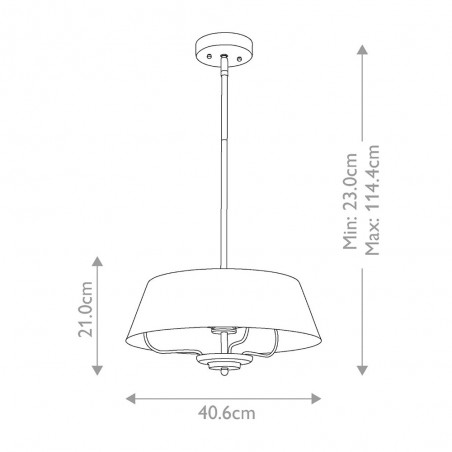 Lampe de plafond Luella (3 lumieres)