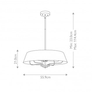 Lampe de plafond Luella (4 lumieres)