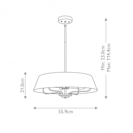 Lampe de plafond Luella (4 lumieres)