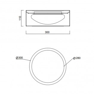 Plafónnier LED Locarno (12W)