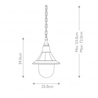Lampe de plafond d'exterieur Shannon
