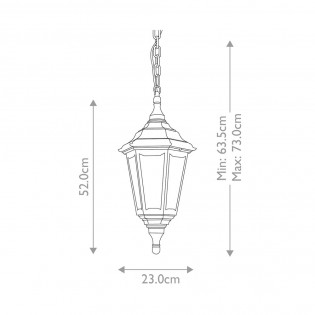Lampe de plafond d'exterieur Kinsale