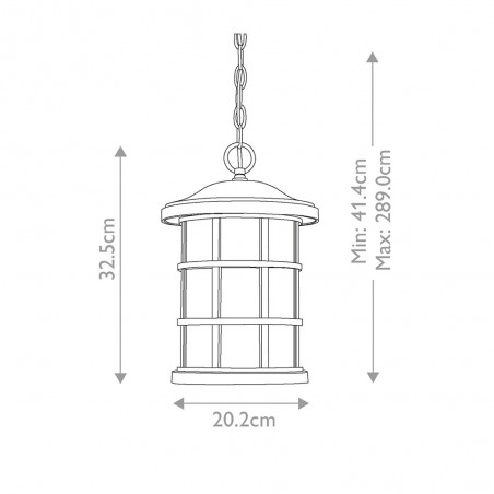 Lampe de plafond d'exterieur Crusade