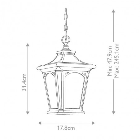 Lampe de plafond d'exterieur Bedford