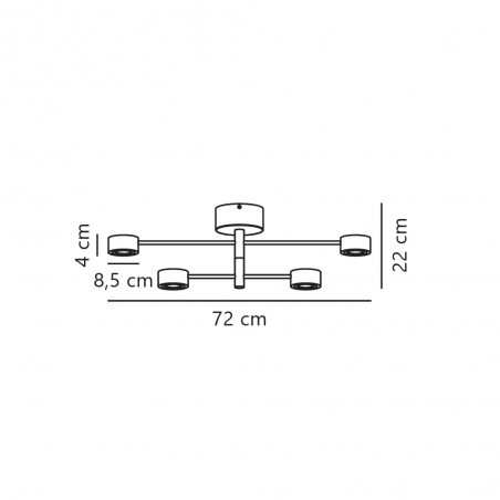 Plafonnier LED Clyde II (4x3.5W)