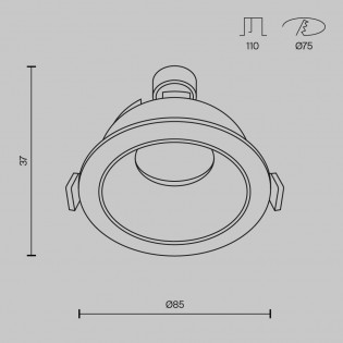 Downlight encastré Share