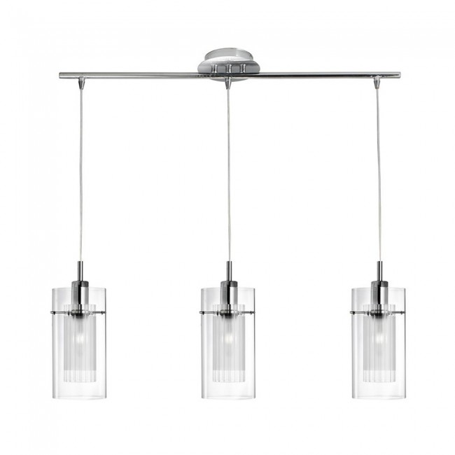 Lampe a suspension Duo 3 lumières en ligne