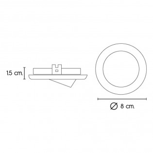 Spot encastrable BASIC rond blanc