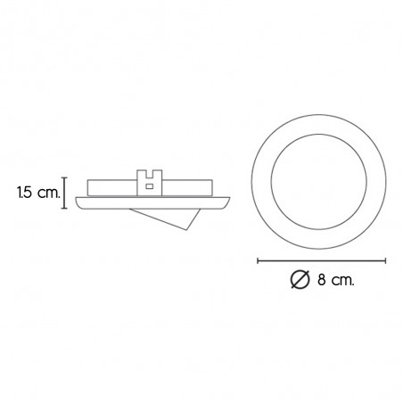 Spot encastrable BASIC rond blanc