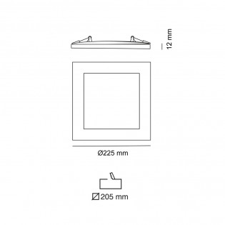 Pack 2 downlights LED blanches (18W)
