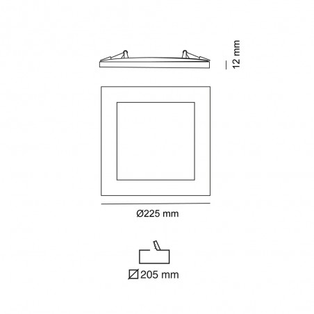 Pack 2 downlights LED blanches (18W)