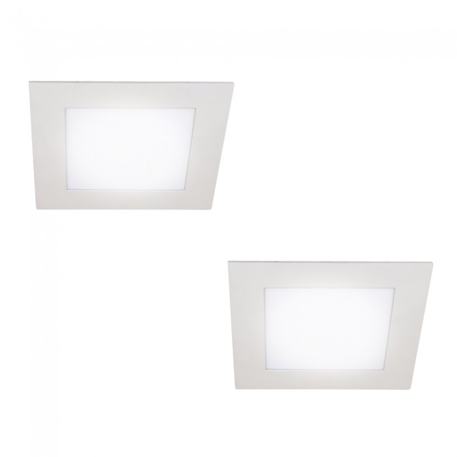 Pack 2 downlights LED blanches (18W)