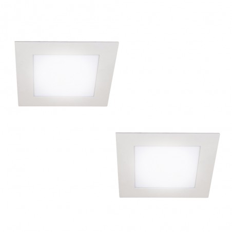 Pack 2 downlights LED blanches (18W)
