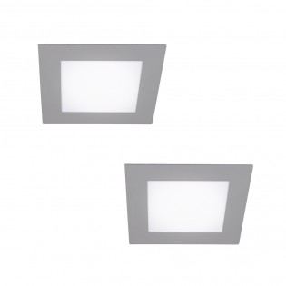 Pack 2 downlights LED gris...