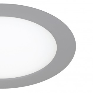 Pack 2 Downlights led rondes gris (18W)