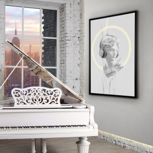 Tableau avec lumière LED Busto II (80x120cm.)