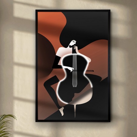 Tableau avec lumière LED Violonchelo (80x120cm.)