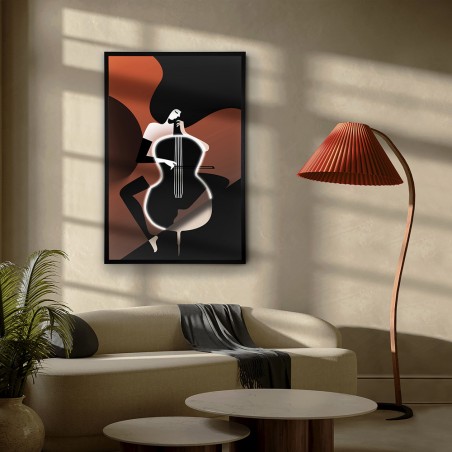Tableau avec lumière LED Violonchelo (80x120cm.)