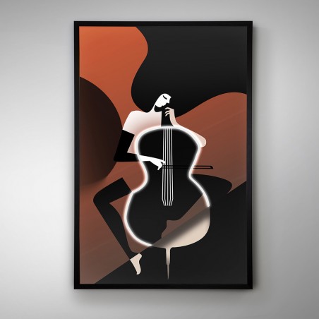 Tableau avec lumière LED Violonchelo (80x120cm.)