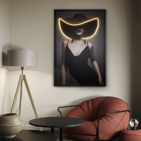 Tableau avec lumière LED Pamela (80x120cm.)