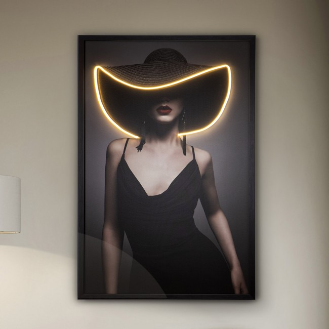 Tableau avec lumière LED Pamela (80x120cm.)