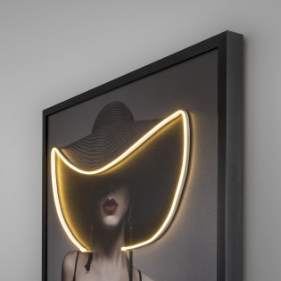 Tableau avec lumière LED Pamela (80x120cm.)