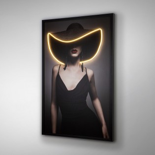 Tableau avec lumière LED Pamela (80x120cm.)